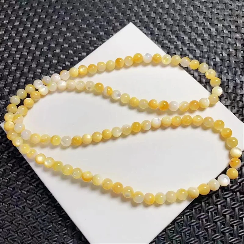 

Natural Gold Scallop Triple Circle Bracelet Women Healing Gemstone Crystal Strand Bangles Lovers Jewelry Gift 1PCS 5.5MM