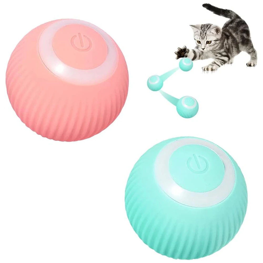 

Electric Cat Toys Smart Cat Ball Automatic Rolling Ball Interactive Toys For Cats Dog Indoor Playing Self-moving Kitten Toy Ball