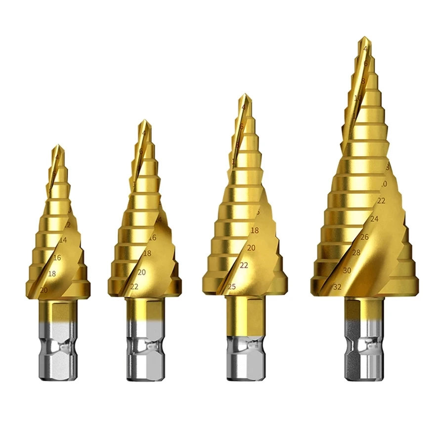 Step drill universal Pagoda drill bit third generation electric wrench special woodworking hole opener wind gun conversion head
Step drill universal Pagoda drill bit third generation electric wrench special woodworking hole opener wind gun conversion head