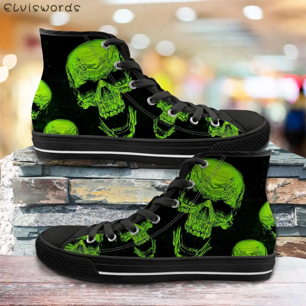 ELVISWORDS High Top Canvas Shoes Sugar Gothic Skull Pattern Casual Sneakers for Student Girls Teen Boys Classic Vulcanized Flats
ELVISWORDS High Top Canvas Shoes Sugar Gothic Skull Pattern Casual Sneakers for Student Girls Teen Boys Classic Vulcanized Flats