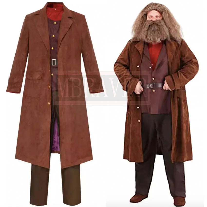

Rubeus Hagrid Cosplay Costume Halloween Party Uniform Custom Made Any Size