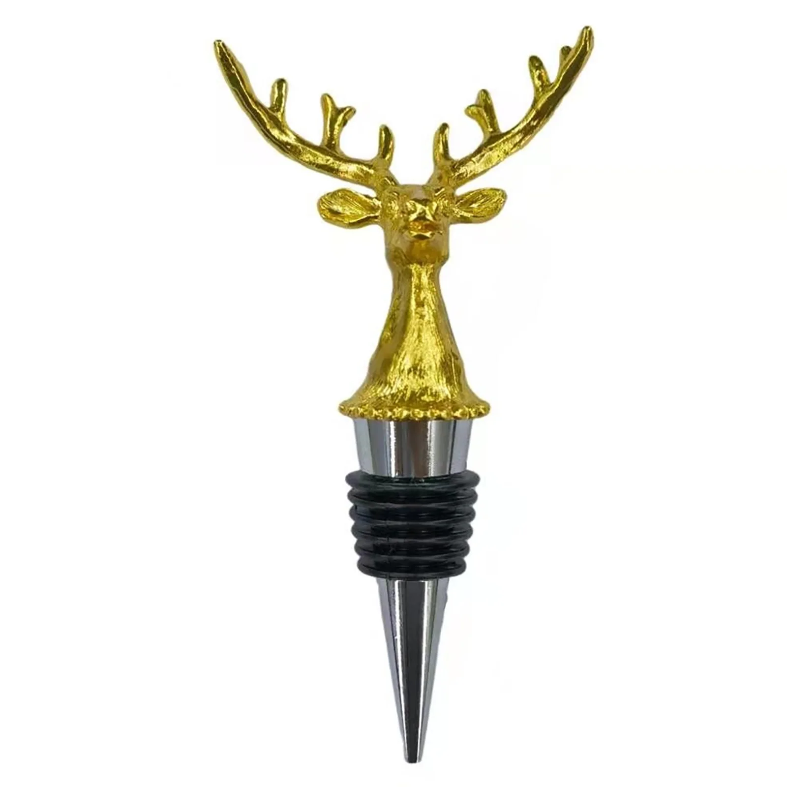 

Wine Stopper Bottle Deer Head Shape Zinc Alloy Wine Stoppers For Liquor Red Wine Champagne Stoppe Cover Kitchen Bar Accessories