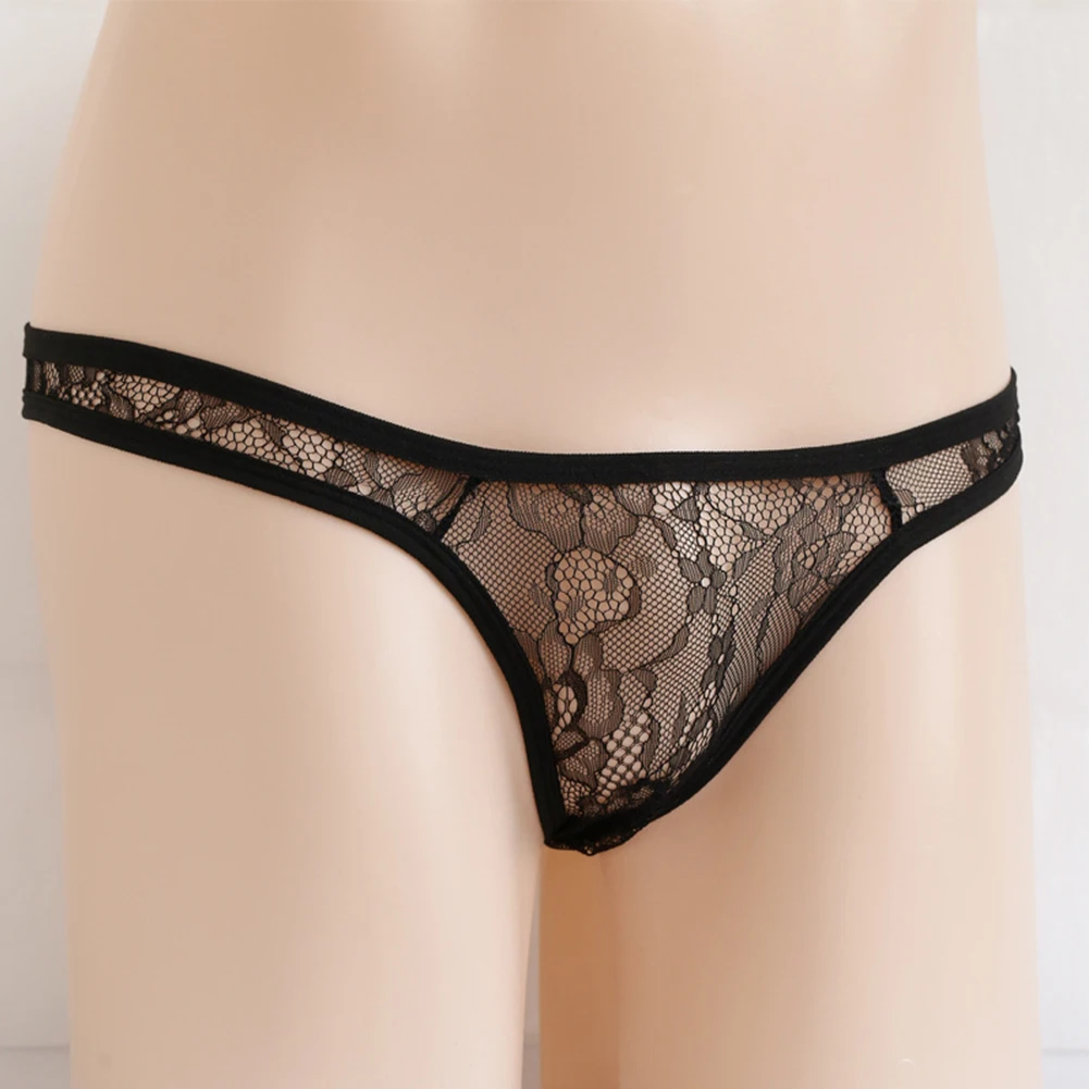Mens Sissy Pouch Panties Lace Floral Thongs G-String Bikini Underwear Transparent Briefs Low Rise Lingerie T-Back
Mens Sissy Pouch Panties Lace Floral Thongs G-String Bikini Underwear Transparent Briefs Low Rise Lingerie T-Back