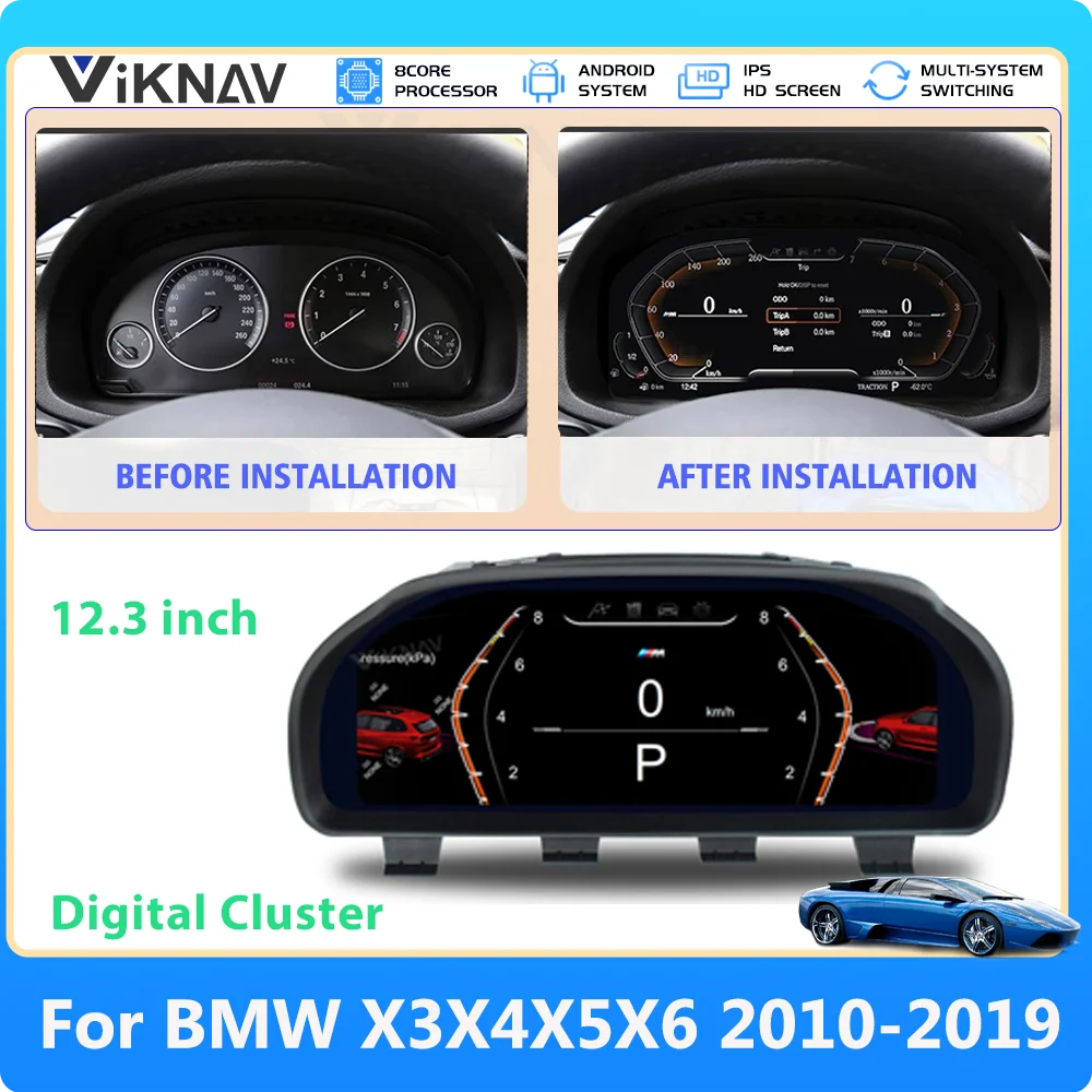 12.3 inch IPS Screen For BMW X3X4X5X6 2010-2019 Digital Dashboard Panel Virtual Instrument Cluster LCD Speedometer Player Car
12.3 inch IPS Screen For BMW X3X4X5X6 2010-2019 Digital Dashboard Panel Virtual Instrument Cluster LCD Speedometer Player Car