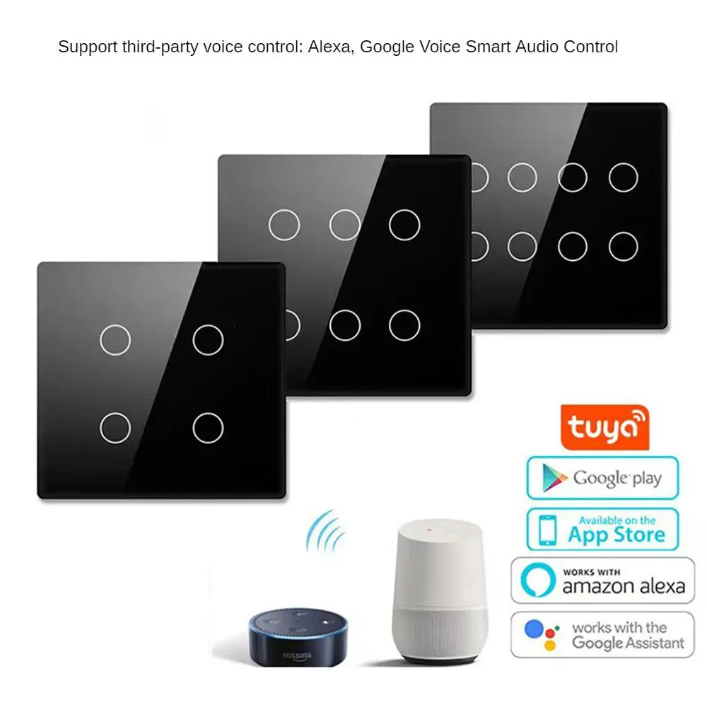 4/6/8 Gang Brazil Tuya Wifi Smart Switch Zero Live Wire Touch Panel Switch APP Adjustable Button Backlight Alexa Google Home
4/6/8 Gang Brazil Tuya Wifi Smart Switch Zero Live Wire Touch Panel Switch APP Adjustable Button Backlight Alexa Google Home