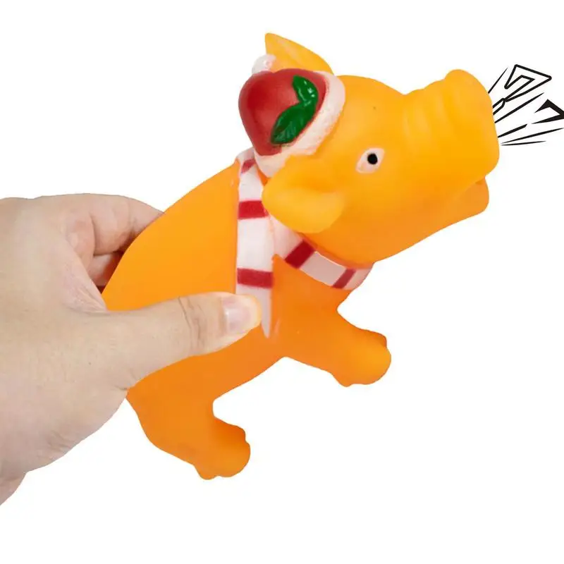 

1Pcs Pet Dog Cat Chewing Toys Cleaning Teeth Pig Squeak Toy Cute Rubber Pet Dog Puppy Playing Pig Toy Squeaky With Sound