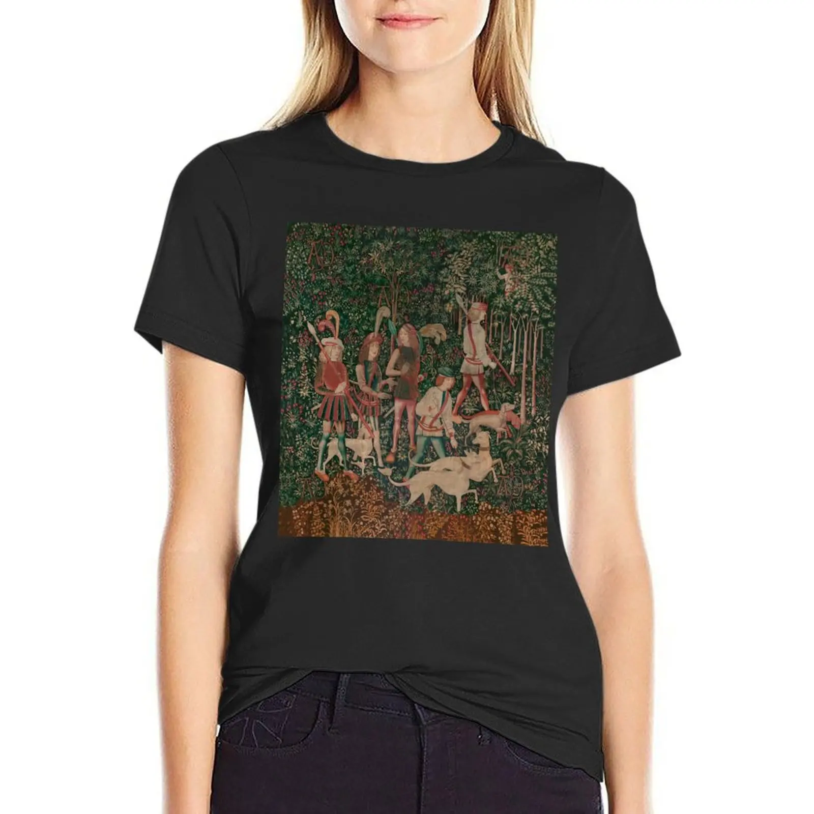 Unicorn Hunt Medieval Art - Hunt Begins T-shirt oversized aesthetic clothes female t-shirt dress for Women plus size sexy
Unicorn Hunt Medieval Art - Hunt Begins T-shirt oversized aesthetic clothes female t-shirt dress for Women plus size sexy