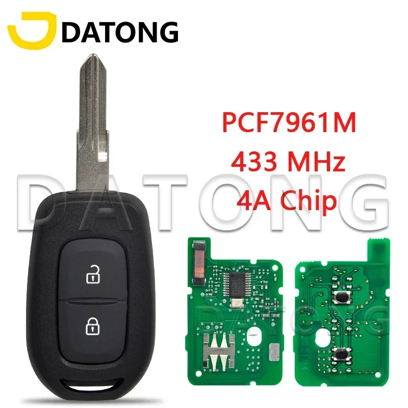 

Datong World Car Remote Key For Renault Sandero Dacia Logan Lodgy Dokker Duster Trafic Clio4 4A PCF7961M 433 FSK Smart Control