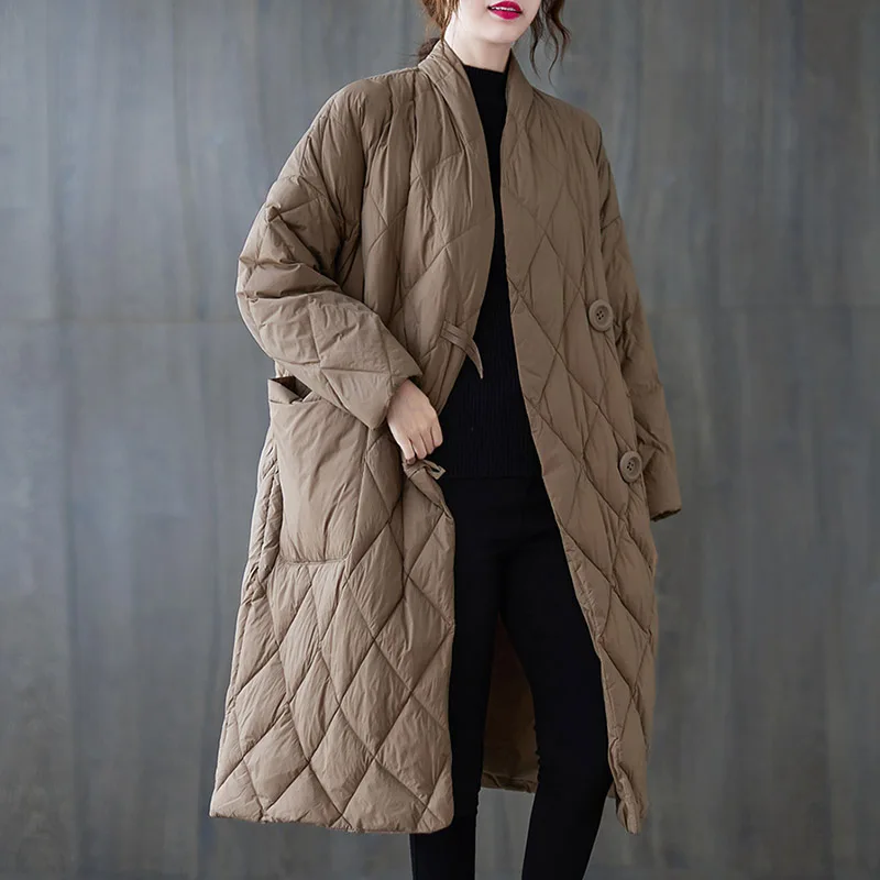 Mid-length Large Pocket Padded Jacket Women 2021 Autumn and Winter Retro Literature and Art Loose Stand-up Collar Padded Jacket
Mid-length Large Pocket Padded Jacket Women 2021 Autumn and Winter Retro Literature and Art Loose Stand-up Collar Padded Jacket