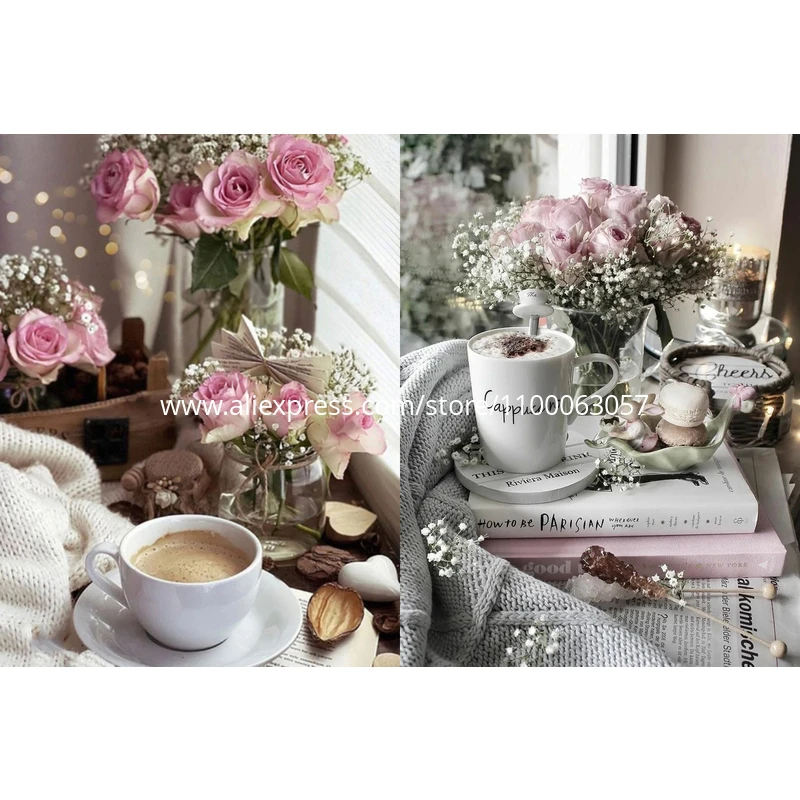 ROAMILY,Diamond Painting Still Life,Elegant,5D Full Round Diamond Embroidery,Coffee Cup Flower Elegant Home Bedroom,Mosaic,New A
ROAMILY,Diamond Painting Still Life,Elegant,5D Full Round Diamond Embroidery,Coffee Cup Flower Elegant Home Bedroom,Mosaic,New A