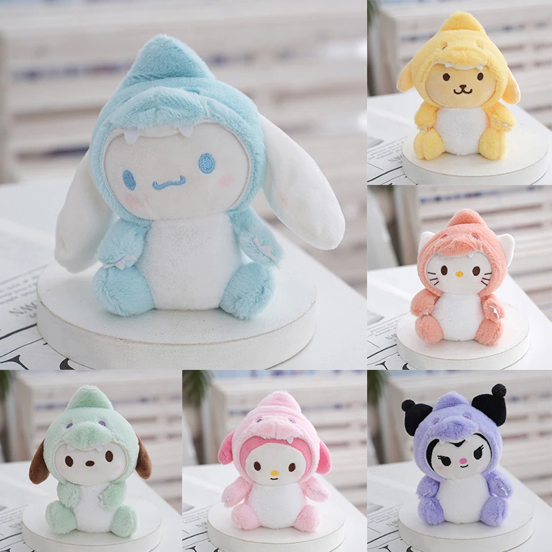 

1 шт. 14 см мультфильм кавайная моя мелодия Kuromi Cinnamoroll KT кошка пурин собака плюшевая игрушка Аниме Мягкие животные брелки Маленькая подвеска