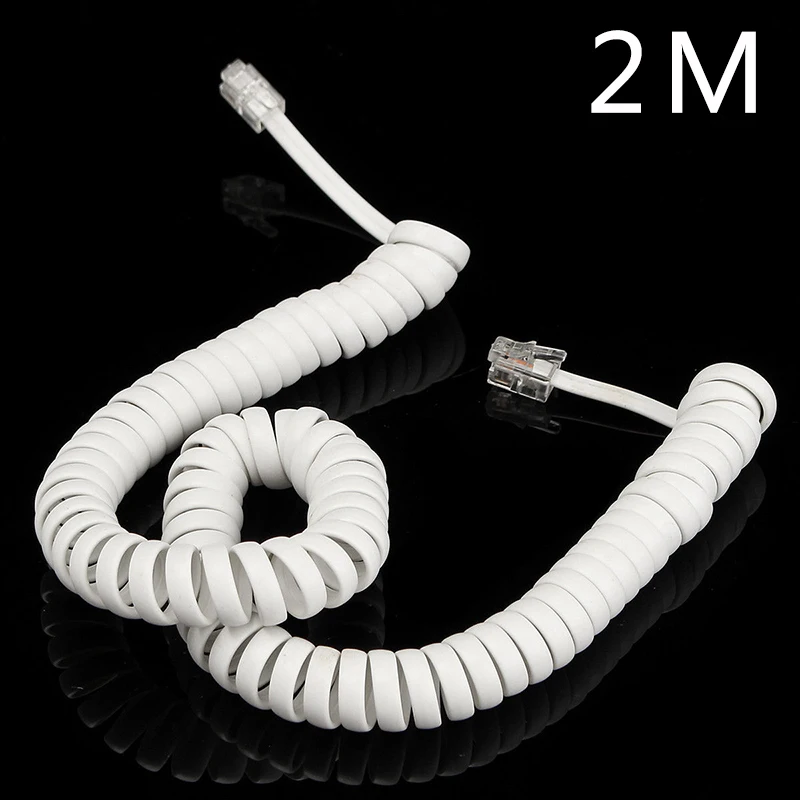 2M Coiled Telephone Handset Cable RJ10 Phone Lead Extension Curly Spring Cord Telephone Handset Cable Handset Cord
2M Coiled Telephone Handset Cable RJ10 Phone Lead Extension Curly Spring Cord Telephone Handset Cable Handset Cord