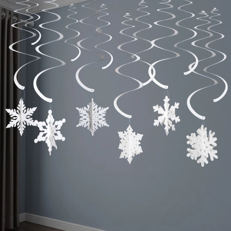 11UA Рождественские снежинки, висячие завитки, спиральные вытяжки, рождественские елочные потолочные украшения
11UA Рождественские снежинки, висячие завитки, спиральные вытяжки, рождественские елочные потолочные украшения