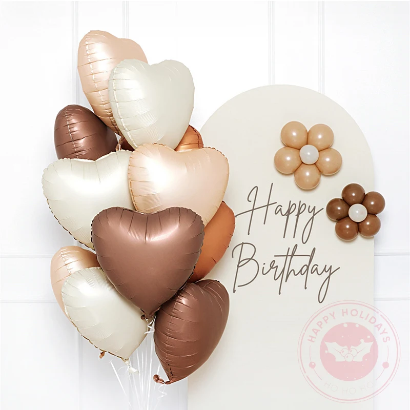 New 18inch Aluminum Foil Helium Balloon Cream Pentagram Coffee Heart Caramel Round Balloon Wedding Birthday Valentines Day Decor
New 18inch Aluminum Foil Helium Balloon Cream Pentagram Coffee Heart Caramel Round Balloon Wedding Birthday Valentines Day Decor