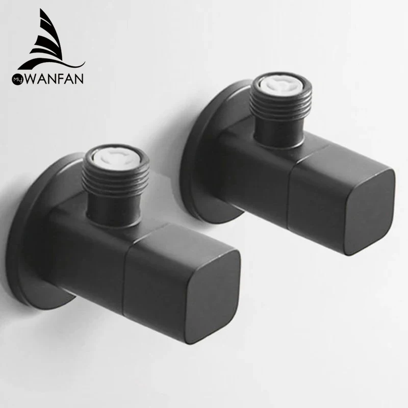 Bathroom Angle Filling Valve Faucets Black Stainless Steel Kitchen Cold Hot Mixer Tap Accessories Standard G1/2 Threaded
Bathroom Angle Filling Valve Faucets Black Stainless Steel Kitchen Cold Hot Mixer Tap Accessories Standard G1/2 Threaded