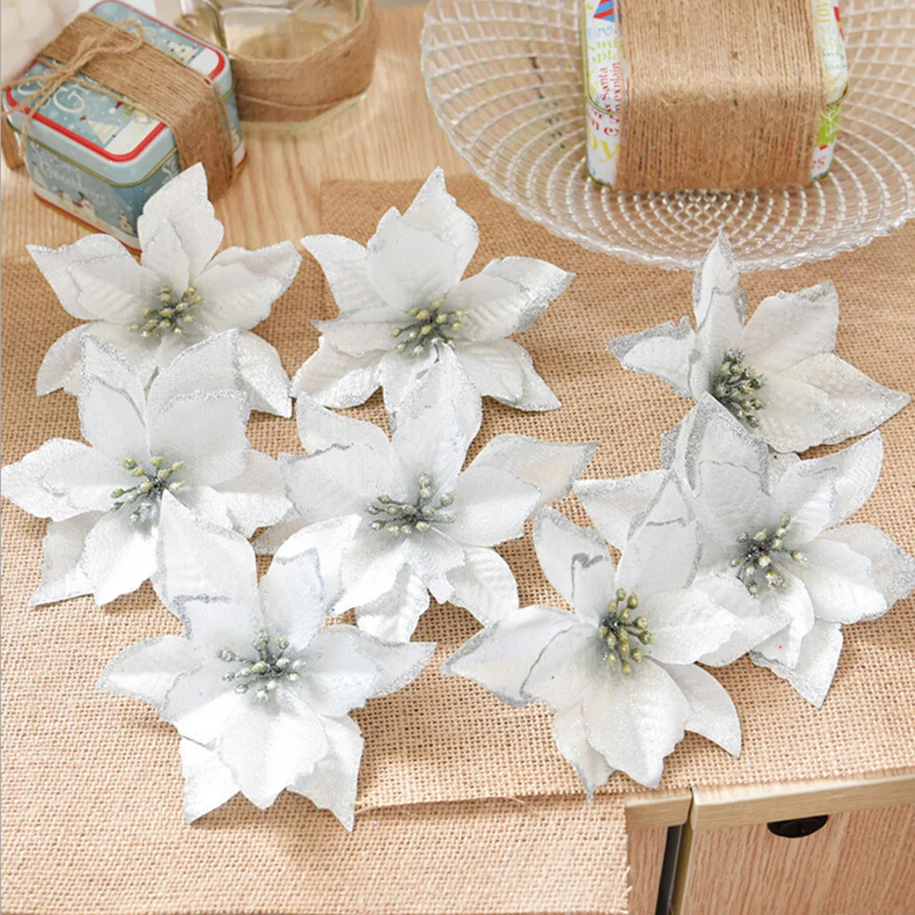 13cm Glitter Artificial Christmas Flowers Christmas Tree Ornaments Wedding Party New Year Decorations Navidad
13cm Glitter Artificial Christmas Flowers Christmas Tree Ornaments Wedding Party New Year Decorations Navidad