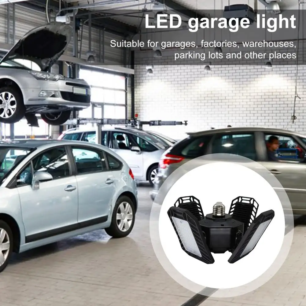 

60w Garage Light 60w Super Bright Led Garage Ceiling Light Foldable Deformable Design for Energy-saving Warehouse Parking Lot