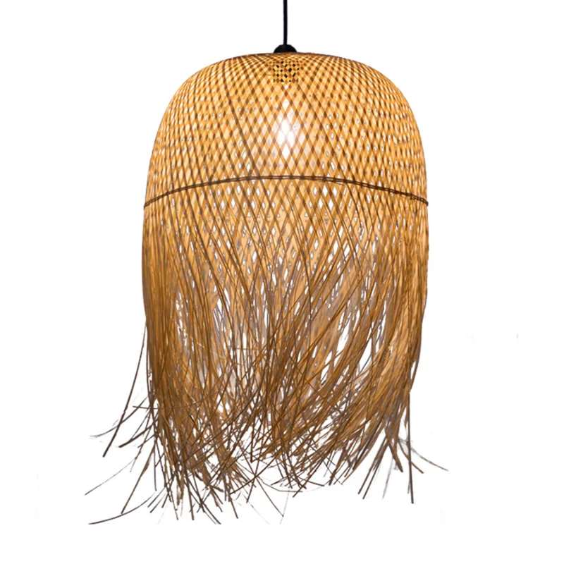 

Japanese Bamboo Pendant Lights Led Hang Lamps for Home Luminaire Design Pendant Loft Hanging Lustre Suspension Fixtures