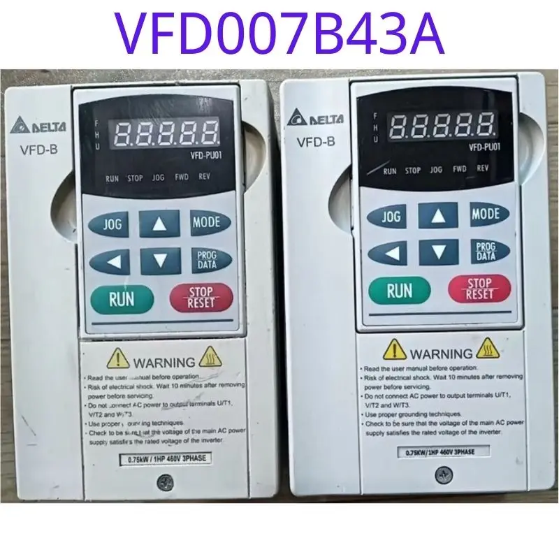 

Used VFD-B series frequency converter 0.75kw three-phase 380V VFD007B43A function has been tested and is intact