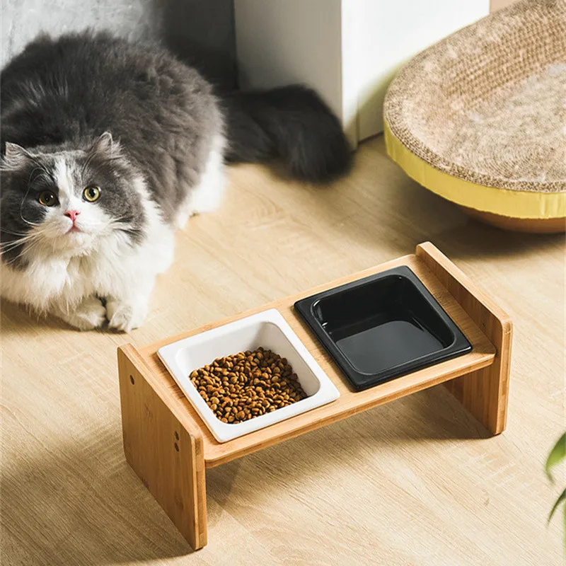 No Spill Pet Ceramic Double Bowl Ceramic Pet Bowl Dish with Wood Stand for Dog Cat Food Water Feeder Cats Small Dogs Pet Bowl
No Spill Pet Ceramic Double Bowl Ceramic Pet Bowl Dish with Wood Stand for Dog Cat Food Water Feeder Cats Small Dogs Pet Bowl