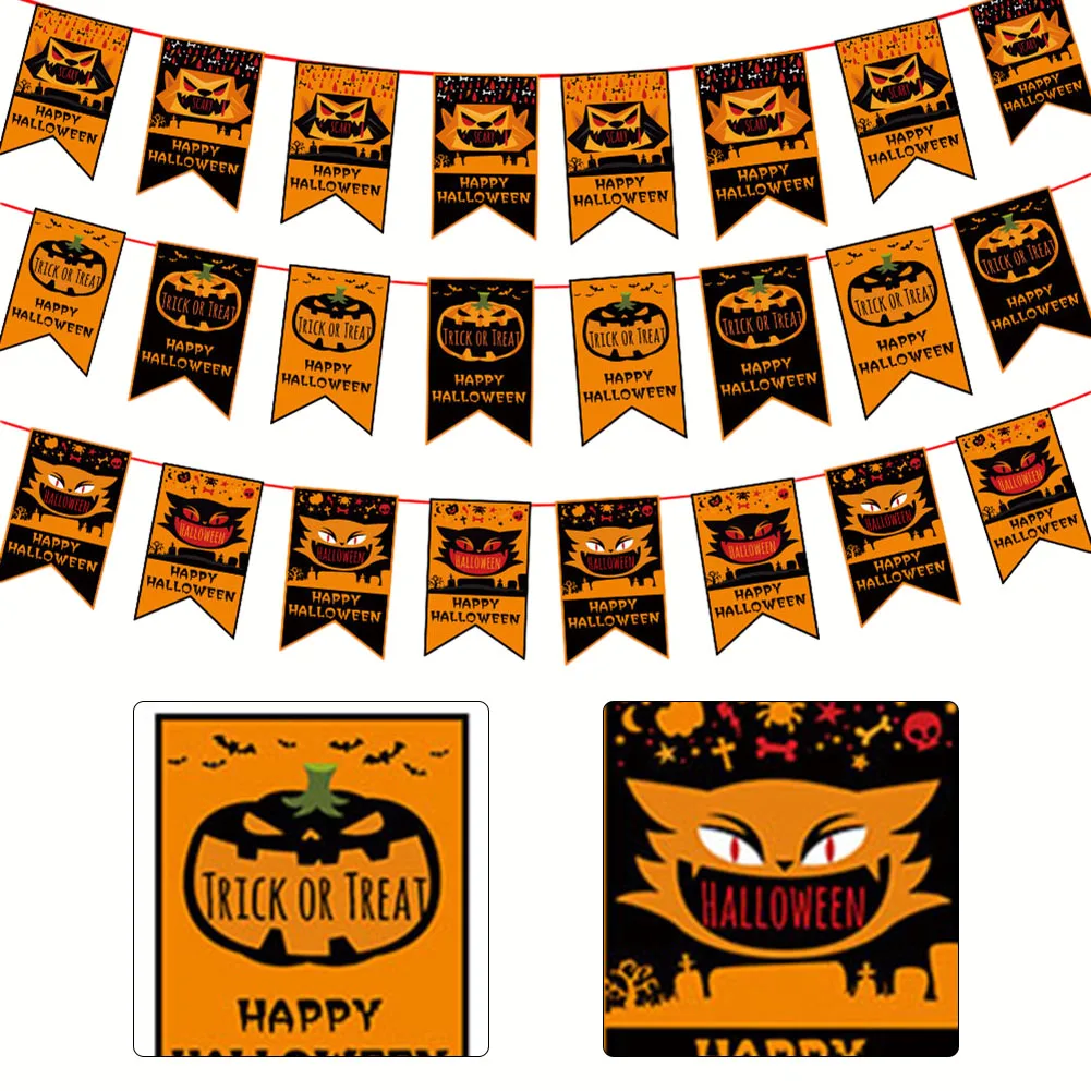 5Pcs Halloween Flag Banner Horror Bat Pumpkin Spider Garland For Halloween Party Hanging Decoration Happy Halloween Lag Pull
5Pcs Halloween Flag Banner Horror Bat Pumpkin Spider Garland For Halloween Party Hanging Decoration Happy Halloween Lag Pull