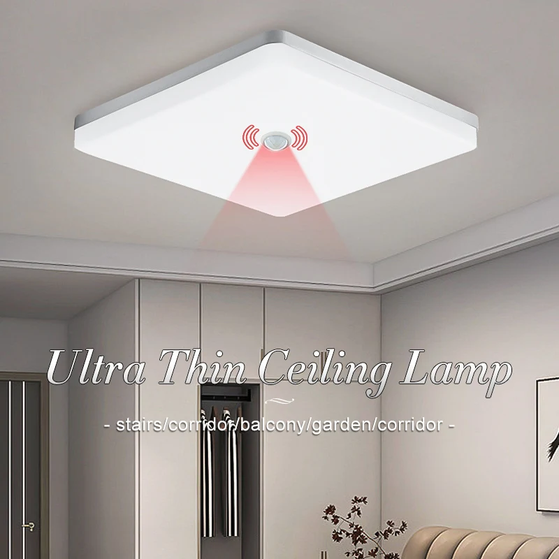 Светодиодный потолочный светильник с датчиком движения, умная лампа для коридора, коридора, с датчиком движения, освещение для умного дома, 18 Вт, 36 Вт
Светодиодный потолочный светильник с датчиком движения, умная лампа для коридора, коридора, с датчиком движения, освещение для умного дома, 18 Вт, 36 Вт