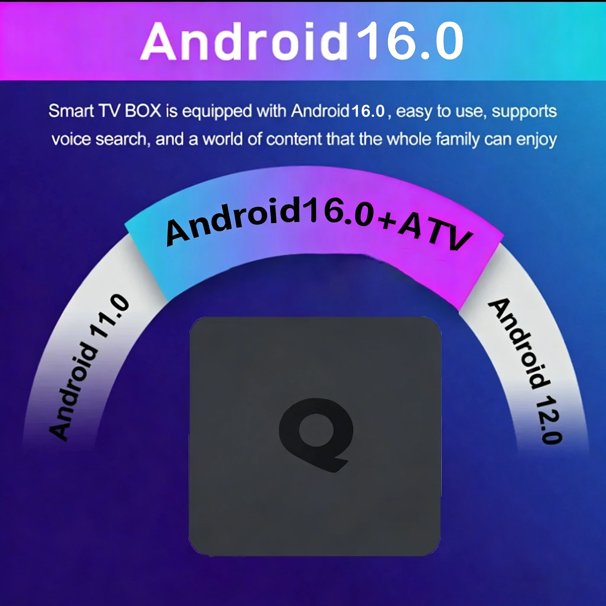 S296d4c5477794d749415208ee27ce53eC Smart Android16 TV Box Q1 8GB+256GB Allwinner H313 Google Assistant 8K Video Bluetooth6.0 Media Player Very Fast Set Top Box