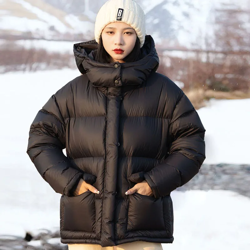 High Qaulity Warm Winter Thick Down Jacket Short Hooded 95% White Goose Down Women Coat Soft Casual Women Down Jackets
High Qaulity Warm Winter Thick Down Jacket Short Hooded 95% White Goose Down Women Coat Soft Casual Women Down Jackets