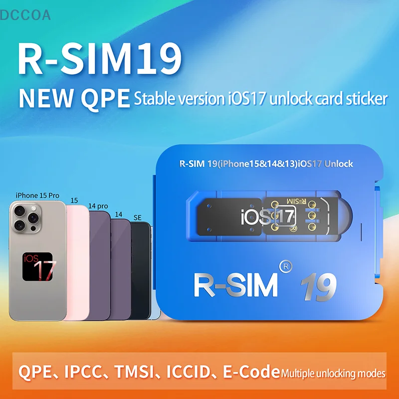 

R-SIM19 NEW QPE Stable IOS17 Release Card For The Full Range Of Apple 6-17 Unlock