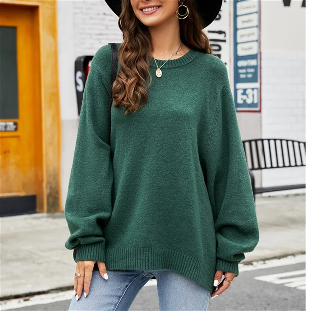 

Elegant Knitted Sweater Pullover Batwing Sleeve Casual Sweaters Y2K Clothing Trend Women Korean Fashion Jersey Jumper Outerwears