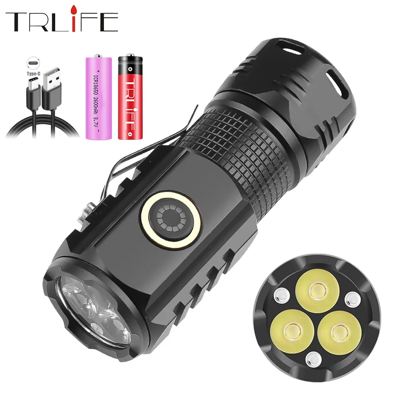 99900000LM Popular Mini Strong Flashlight 1000W Ultra Bright Floodlight Outdoor Portable Small Torch Multifunctional Clip Light
99900000LM Popular Mini Strong Flashlight 1000W Ultra Bright Floodlight Outdoor Portable Small Torch Multifunctional Clip Light