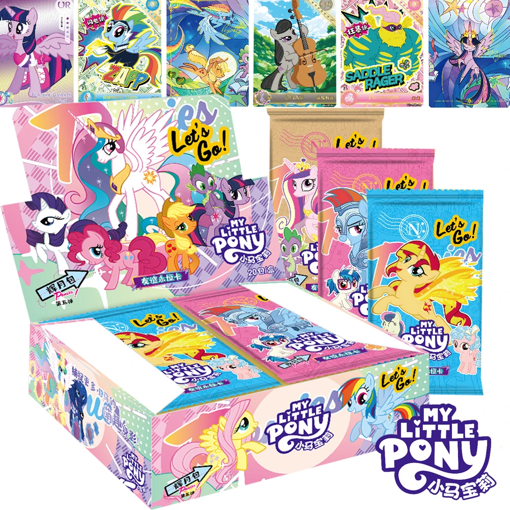 

Genuine My Little Pony Limit Cards Collection Cartoon Cute Unicorn Learning Friendship Magic Periphery Cards Children Toy Gift