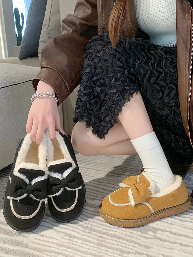 

Женские ботинки, новинка 2023, роскошные дизайнерские туфли с круглым носком, австралийская зимняя обувь на плоской подошве, модная Женская осенне-зимняя обувь до середины икры