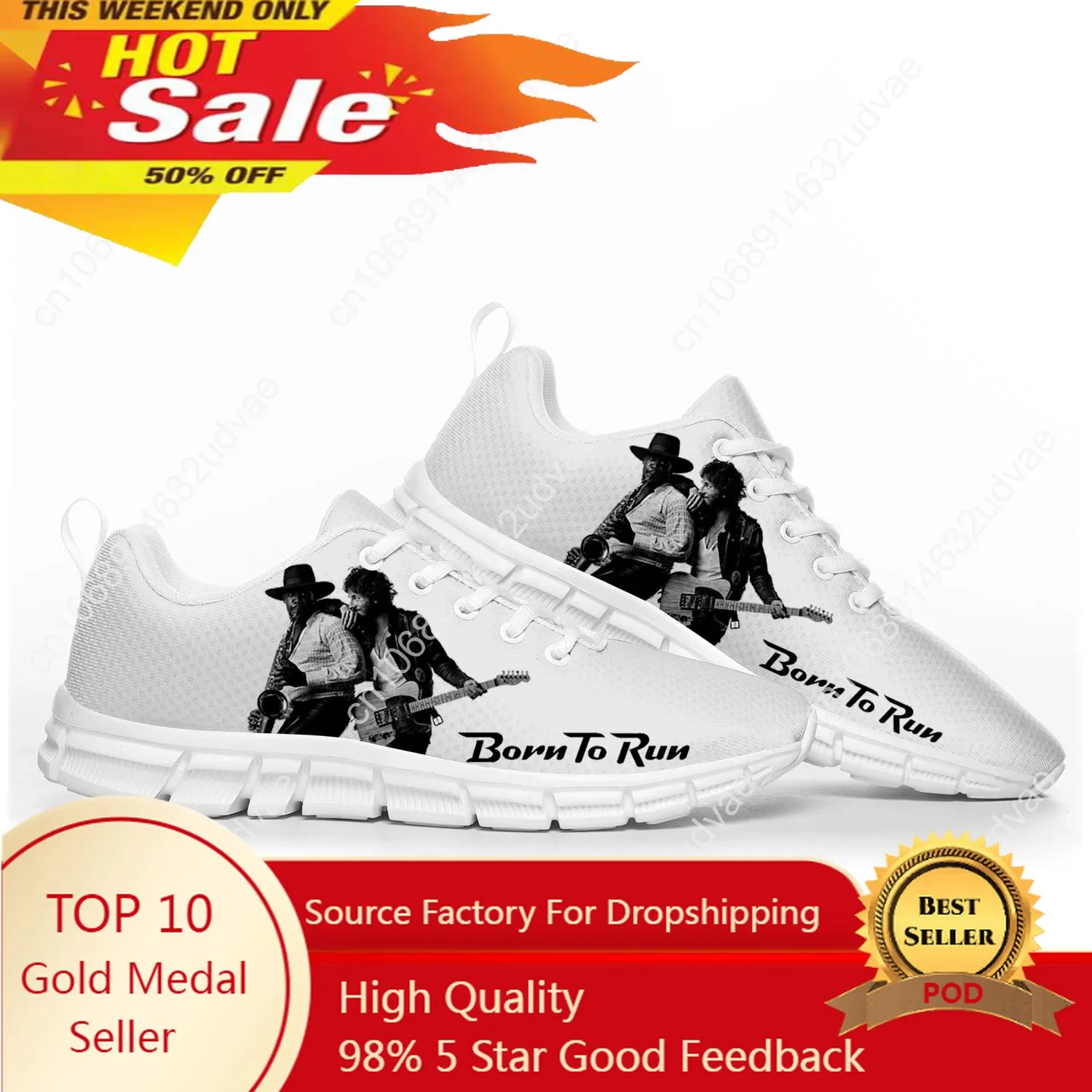 

Born To Run Sports Shoes Mens Womens Teenager Kids Children Bruce Springsteen Sneakers Casual Custom High Quality Couple Shoes