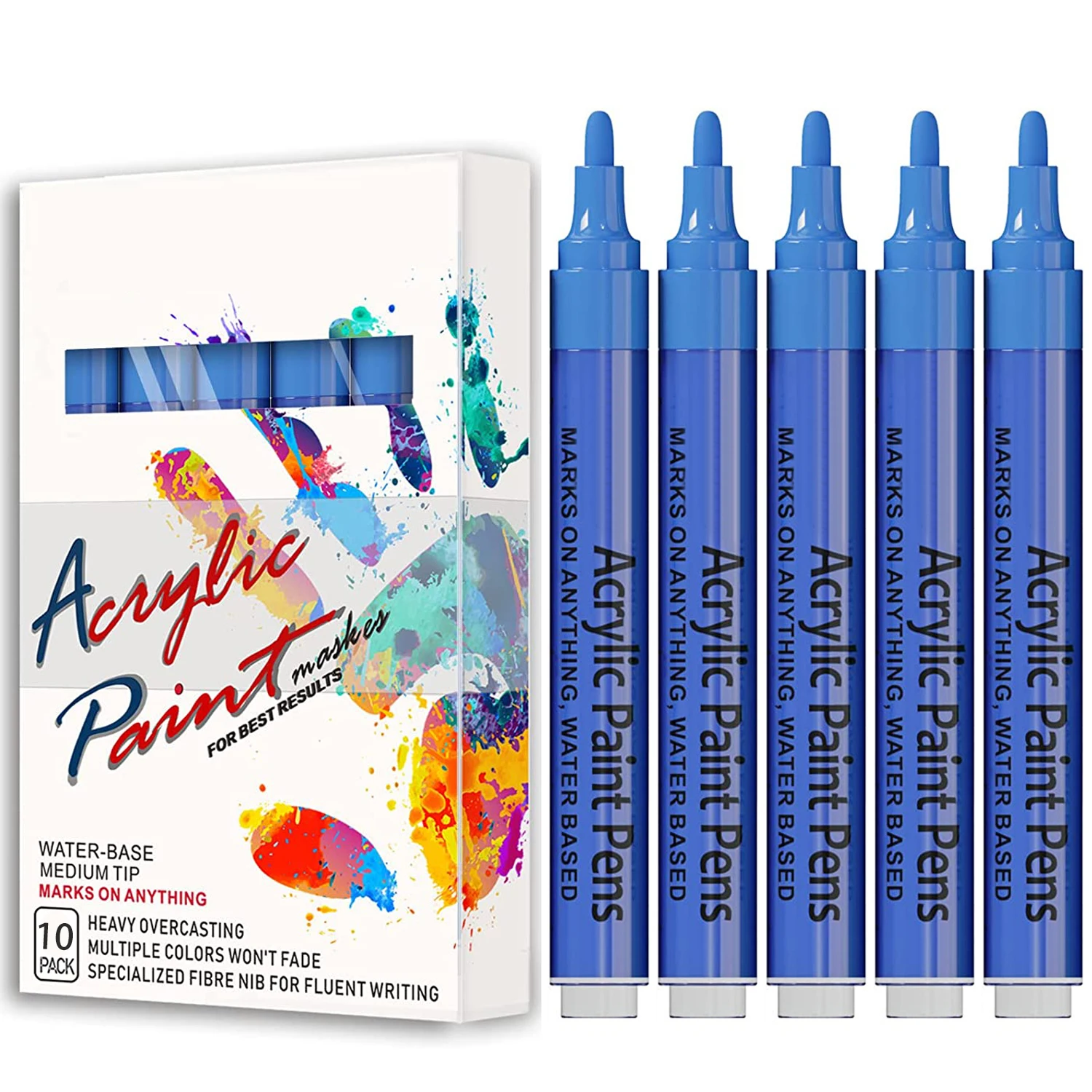 Acrylic Paint Marker Pens 2-3mm Medium Tip, 10 pcs Permanent Water Based Paint Pen for DIY Projects, Paintings for Rock, Fabric
Acrylic Paint Marker Pens 2-3mm Medium Tip, 10 pcs Permanent Water Based Paint Pen for DIY Projects, Paintings for Rock, Fabric