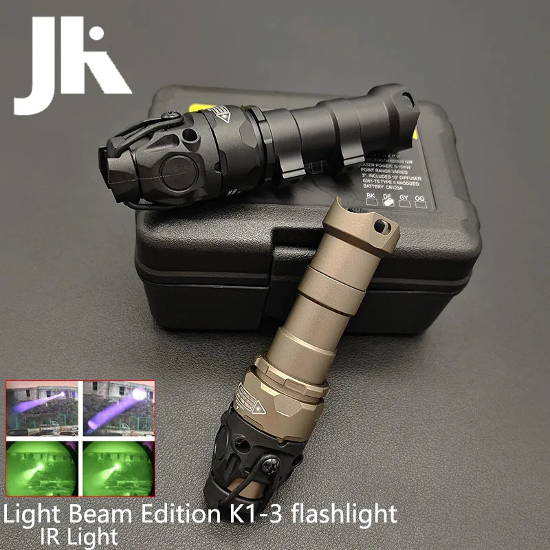 

New Tactical KIJI K1 K1-3 IR Adjustable Scout Light 850nm Illumination K3 IR lighting Flashlight Metal Hunting Weapon light K10