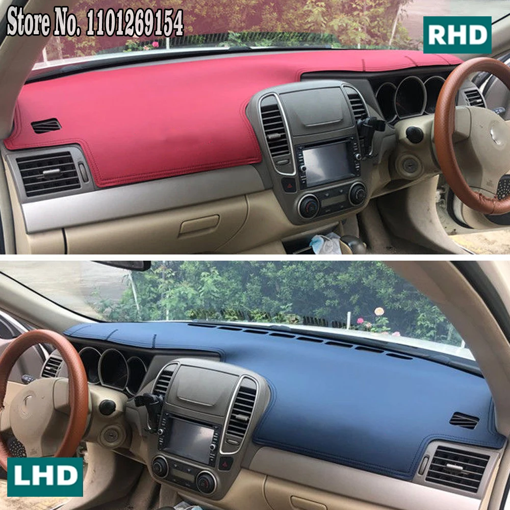 

Leather Dashmat Dashboard Cover Pad Dash Mat For Nissan Bluebird Sylphy Almera G11 2005 - 2010 Car Accessories Atuo Interior