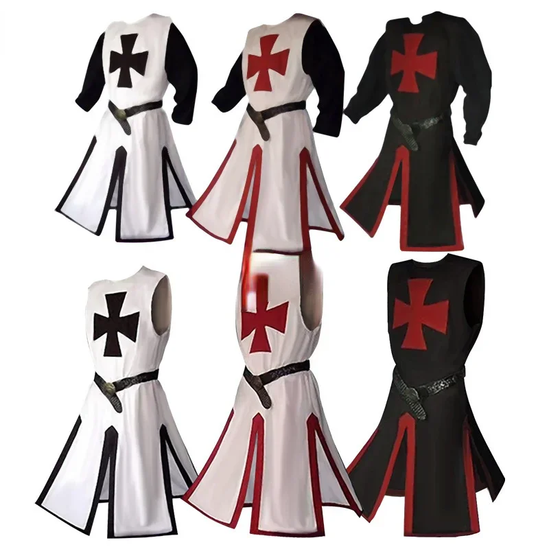 Plus Size Men Medieval Cosplay Robes Templar Knight Crusader Surcoat Long Sleeve Short Tops Reenactment Costume
Plus Size Men Medieval Cosplay Robes Templar Knight Crusader Surcoat Long Sleeve Short Tops Reenactment Costume