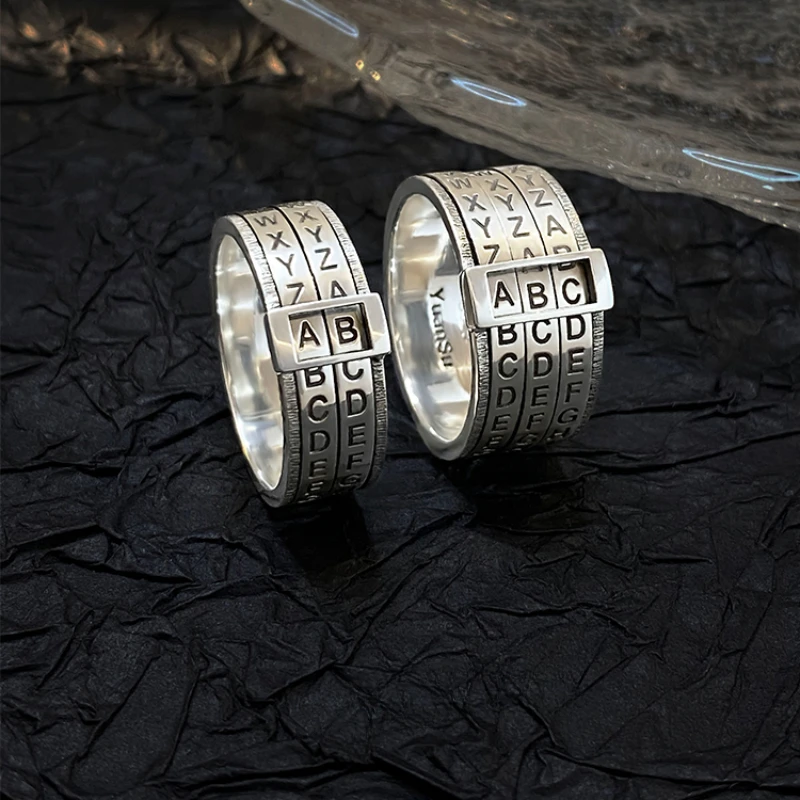 Original by Yuansu Da Vinci Code Rotable S925 Sterling Silver Letter Ring Lovers Pair Ring Ring Personalization
Original by Yuansu Da Vinci Code Rotable S925 Sterling Silver Letter Ring Lovers Pair Ring Ring Personalization