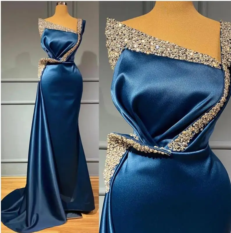 2024 Sexy One-Shoulder Evening Dresses Ruched Smooth Satin With Beading Ball Gowns Woman's Formal Beach Party Vestidos De Fiesta
2024 Sexy One-Shoulder Evening Dresses Ruched Smooth Satin With Beading Ball Gowns Woman's Formal Beach Party Vestidos De Fiesta