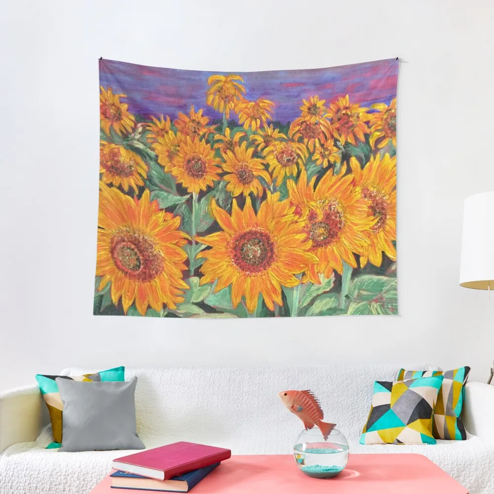 

Sunflower Field Tapestry On The Wall Room Ornaments Room Decoration Korean Style Tapestry