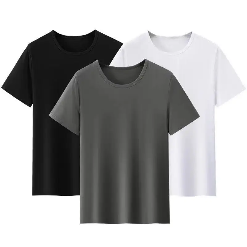 Summer Short Sleeve T-shirt Men's Round Neck Solid Color Casual Shirt Trend Versatile Slim Fit Half Sleeve Bottom Shirt
Summer Short Sleeve T-shirt Men's Round Neck Solid Color Casual Shirt Trend Versatile Slim Fit Half Sleeve Bottom Shirt