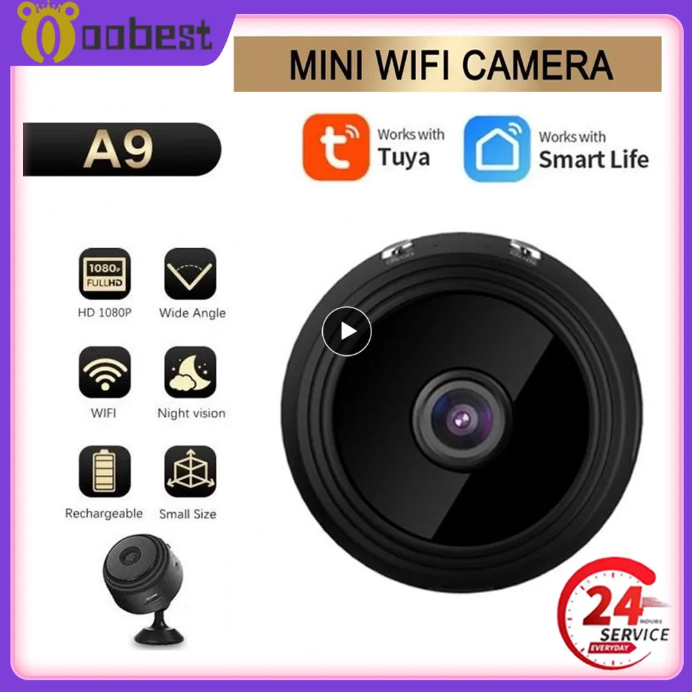 A9 WiFi Mini Camera HD 1080p Wireless Video Recorder Voice Recorder Security Monitoring Camera Smart Home For Infants And Pets
A9 WiFi Mini Camera HD 1080p Wireless Video Recorder Voice Recorder Security Monitoring Camera Smart Home For Infants And Pets