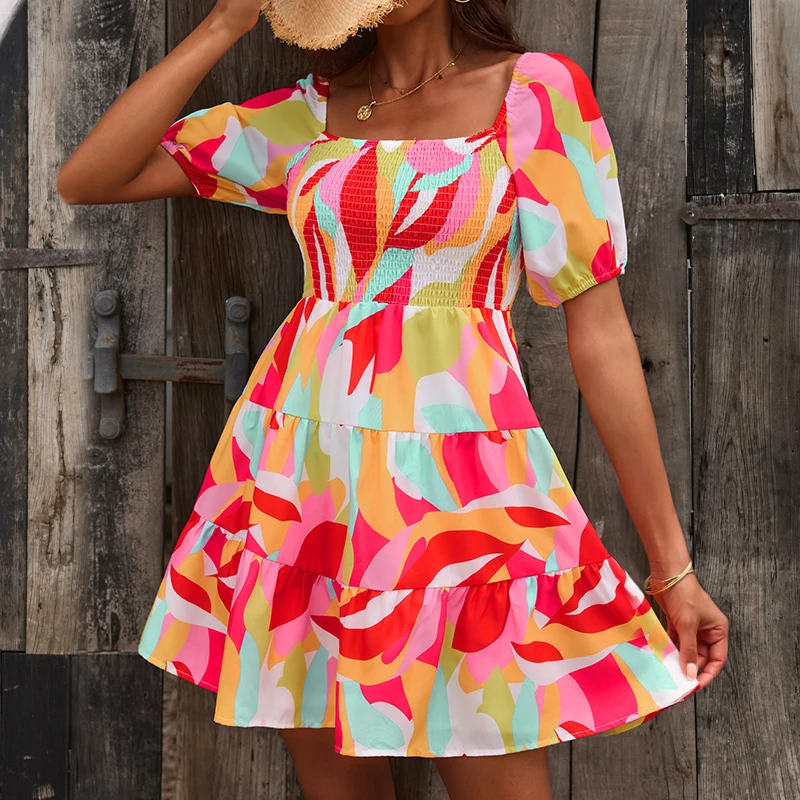 Летнее женское платье, новинка 2023, Платье До Колена с коротким рукавом, тонким квадратным вырезом и принтом, бесплатная доставка
Летнее женское платье, новинка 2023, Платье До Колена с коротким рукавом, тонким квадратным вырезом и принтом, бесплатная доставка