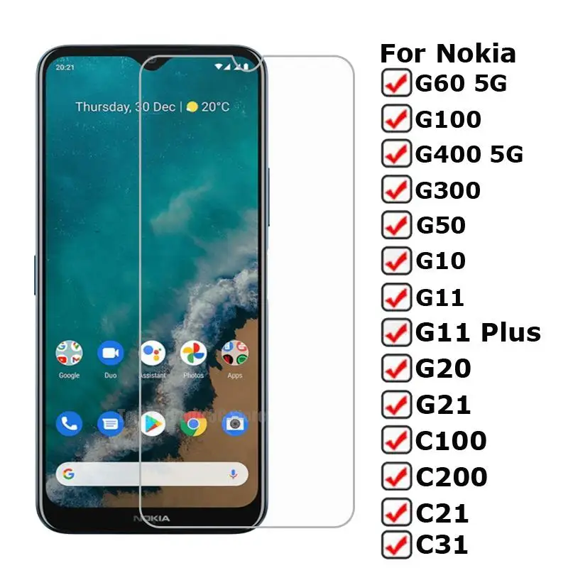2-1PC Tempered Glass For Nokia G50 G60 G100 G300 G400 5G G10 G11 Plus G20 G21 Screen Protector For Nokia C100 C200 C21 C31 Glass 
2-1PC Tempered Glass For Nokia G50 G60 G100 G300 G400 5G G10 G11 Plus G20 G21 Screen Protector For Nokia C100 C200 C21 C31 Glass