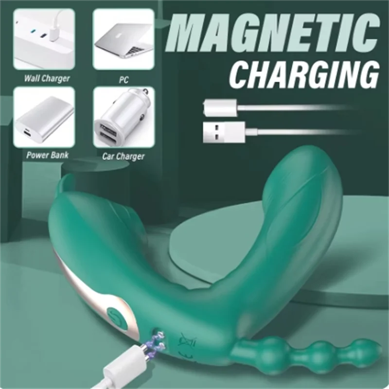 Vibromasseur à succion portable pour femme, 3 en 1, point G, anal, stimulateur de clitoris, culotte, mastjaune, adulte, femme, produit, jouets, 7.0 5