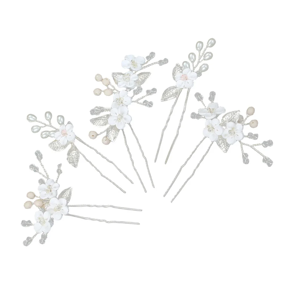 5pcs Bride Hair Clips Flower Hairpins U Hair Pins Wedding Bridal Hair Forks Women Hair Accessories
5pcs Bride Hair Clips Flower Hairpins U Hair Pins Wedding Bridal Hair Forks Women Hair Accessories