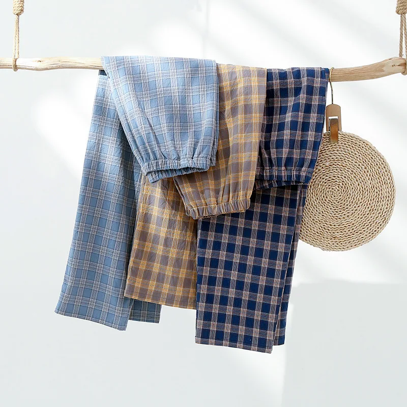 Spring Fall Sleepwear For Sleeping Summer Pyjamas Men Pajama Man Winter PJ Pants Pijamas Cotton Plaid Sleep Bottoms Loungewear
Spring Fall Sleepwear For Sleeping Summer Pyjamas Men Pajama Man Winter PJ Pants Pijamas Cotton Plaid Sleep Bottoms Loungewear
