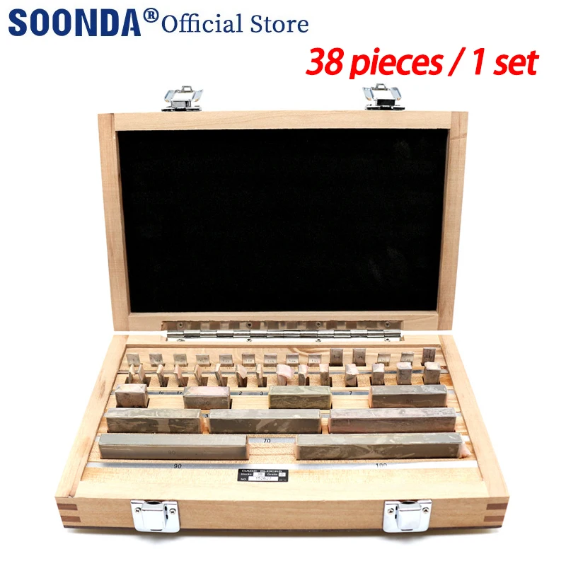 38Pcs/Set 0 grade Block Gauge Test Caliper Blocks high-speed steel block gauge, metric block gauge
38Pcs/Set 0 grade Block Gauge Test Caliper Blocks high-speed steel block gauge, metric block gauge