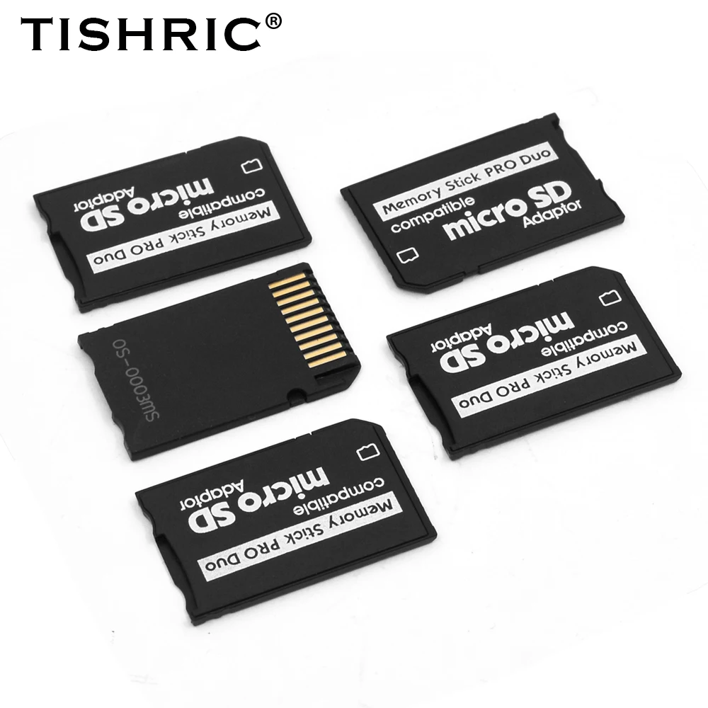 

TISHRIC MS Pro Duo Card Reader Micro SD TF to Memory Card Adapter Single Dual Slot Support 16GB TF Card Memory SD Card